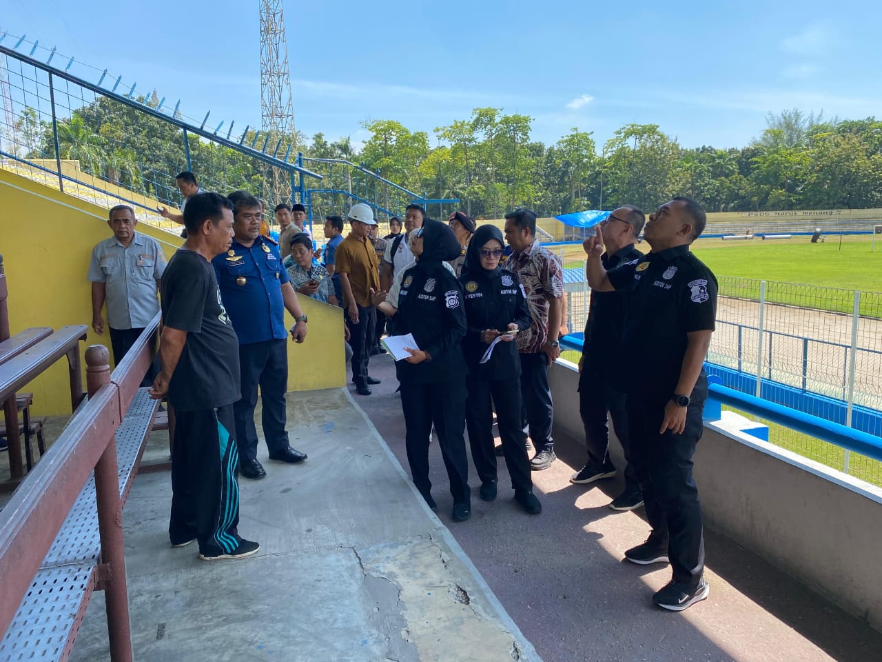 Polresta Deli Serdang Dampingi Dir Pamobvit Poldasu dan Tim Auditor dari Baharkam Mabes Polri Cek Kesiapan Stadion Baharoeddin Siregar Lubuk Pakam